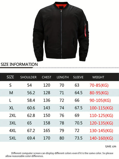 Men's Large Size Military Tactical Bomber Jacket - Army Air Force Pilot Winter Coat with Golden-Tone Zipper, Stand Collar & Full-Zip Front - Heavy-Duty Aviation-Ready Outerwear (Olive Green, Loose Fit) for Pilots & Collectors, PLUS SIZE, Casual Jacket For