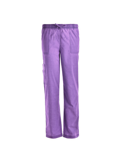 [Functional Two-Piece Set] Functional Two-Piece Set - Patched Pockets V-Neck Top & Drawstring Pants Unisex Outfits for Nurse