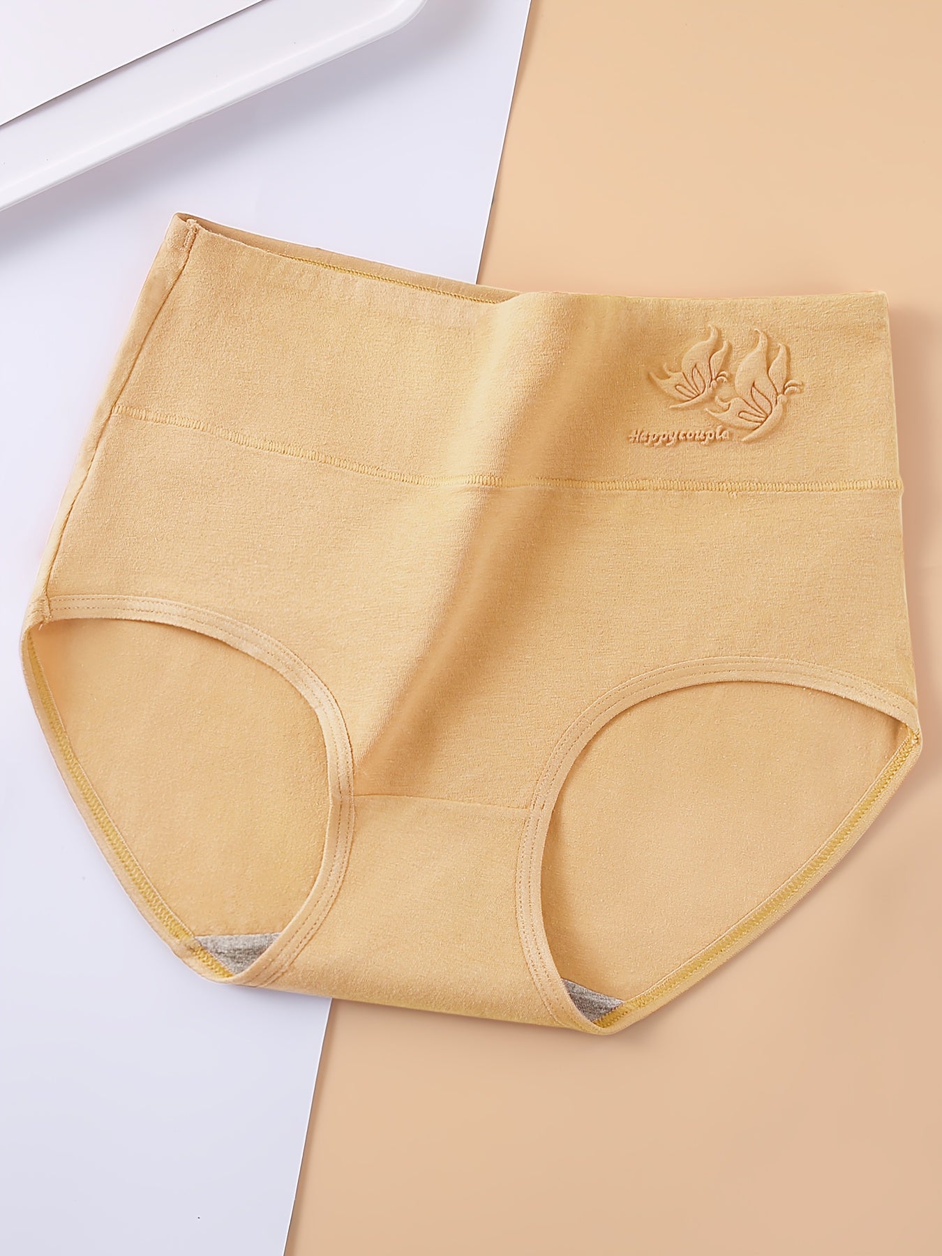 4pcs Women'S High-Waist Solid Color Briefs, Easy Comfortable Breathable Stretch Panties, Women'S Lingerie And Underwear