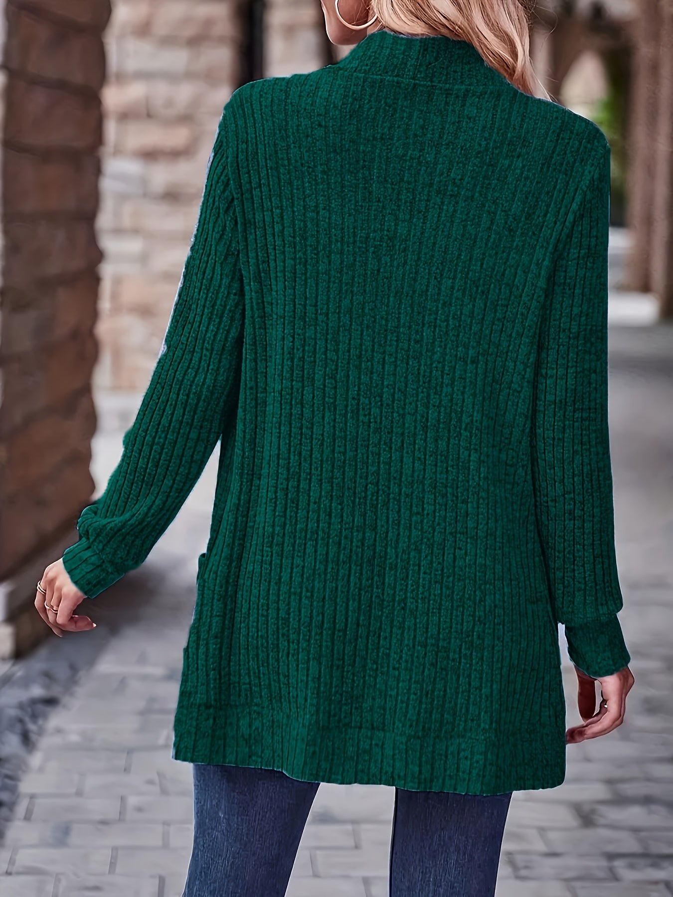 [Orientation] Elegant Orientation + Fashionable Loose Casual Solid Color Thread Pocket Splicing Long Sleeve Blouse