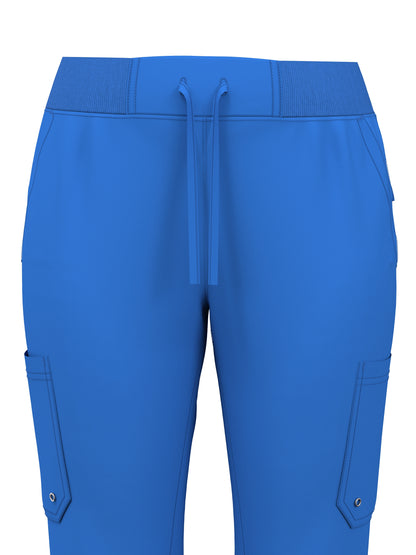 Scrub Pants for Women Jogger Pants with 5 Pockets Rib Waistaband Light Ultra Soft 4 Way Stretch 423