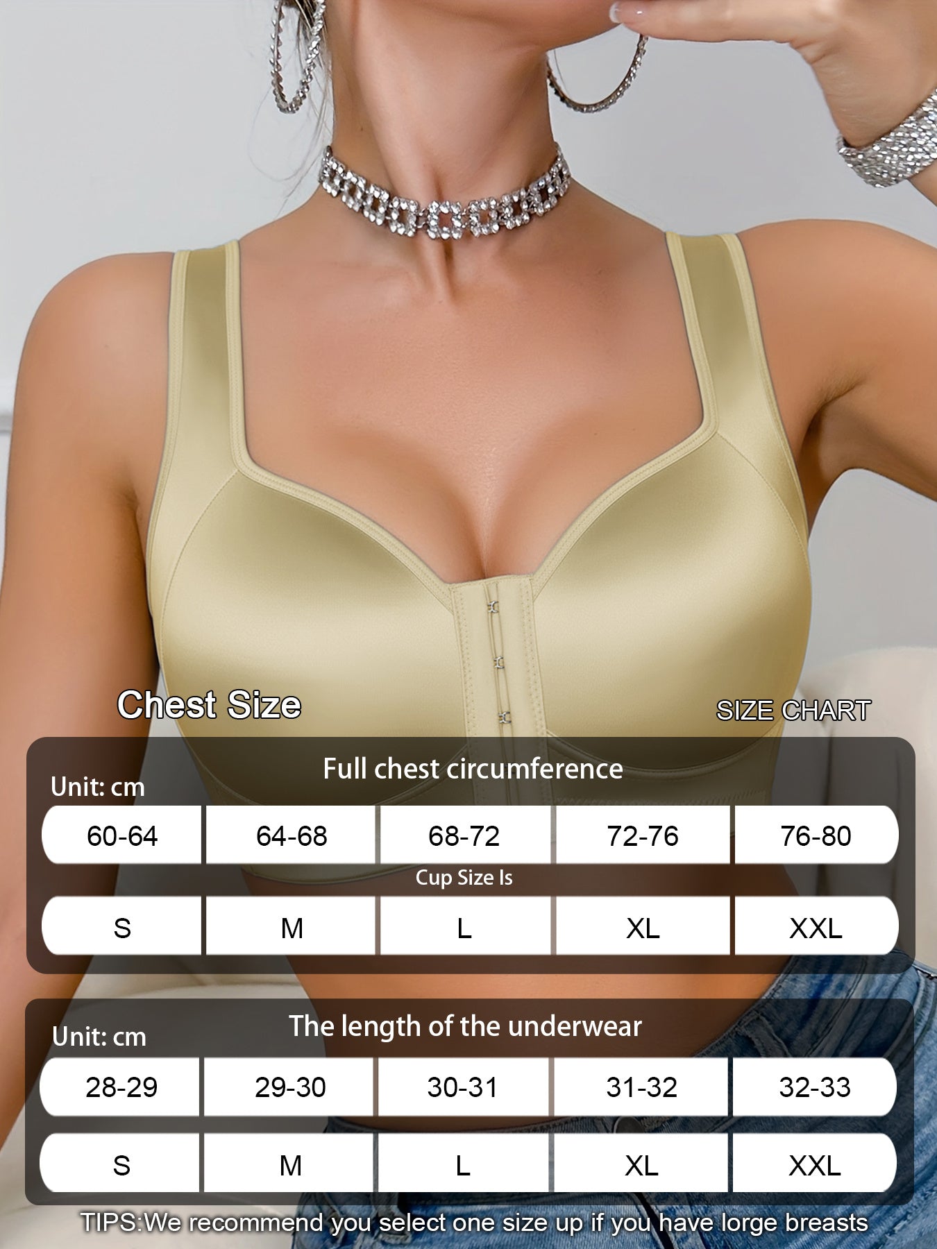 This 1pc Women'S Bra Is Made of High-quality Satin Fabric Without Underwire. It Features A Smooth Front Buckle Design, Providing Comfort and Strong Support. It Is Suitable for People with Large Breasts for Daily Wear and Formal Occasions. It Offe