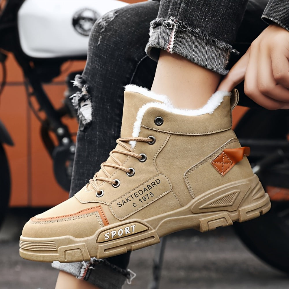 Men's Sneakers - Non-Slip Sole & Lace-Up Fit