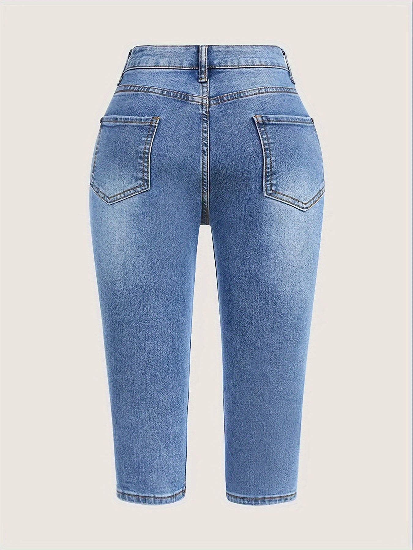 Essential for European and American Style, Light Blue + Slant Pockets + Bag Flap + Unique Design to Highlight a Chic Figure with a Slim Fit Silhouette