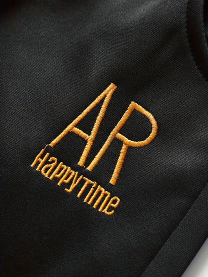 Spring And Autumn Style Men'S Zipper Open Cardigan Sports Suit