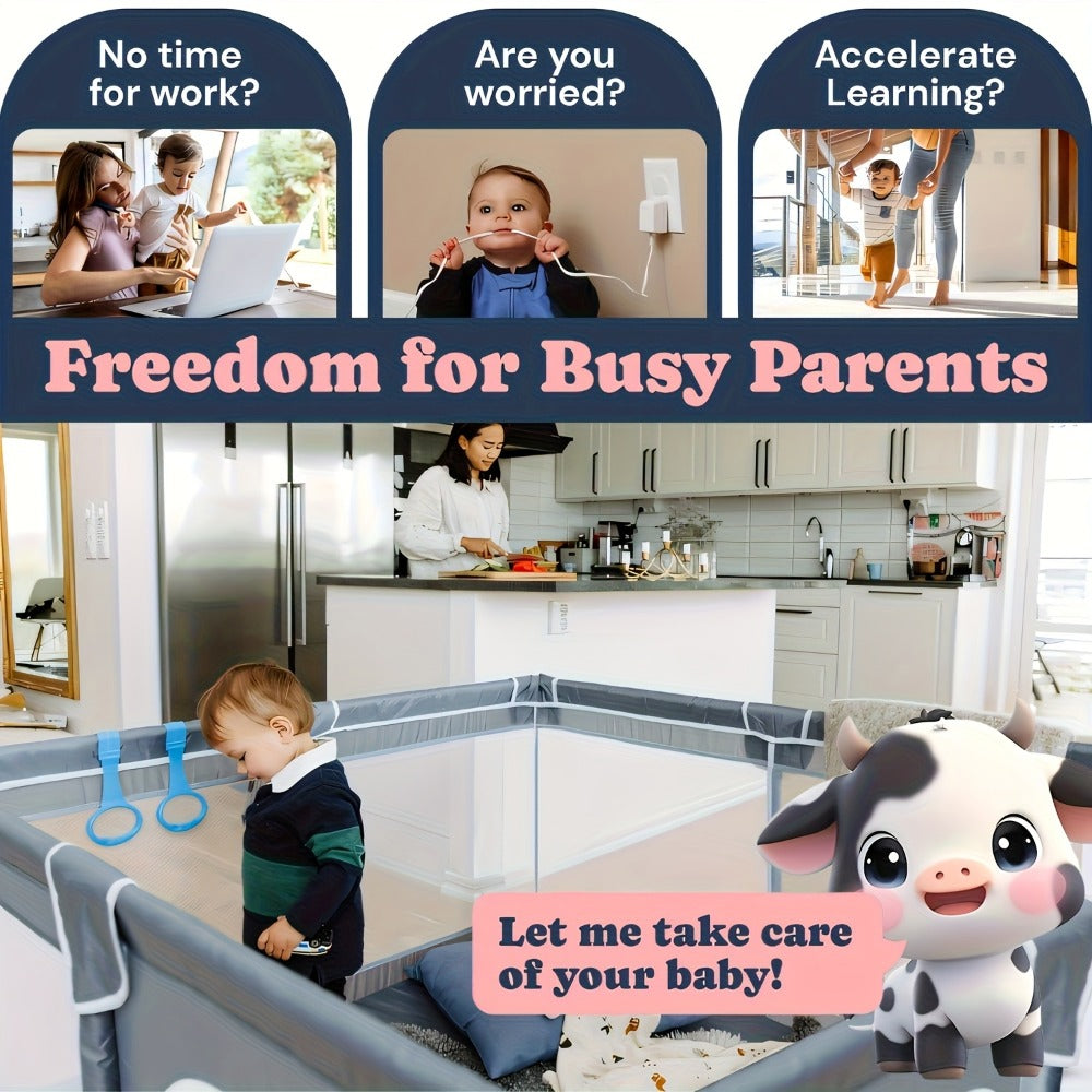 Large Breathable Mesh Baby Play Yard - Indoor and Outdoor Activity Space
