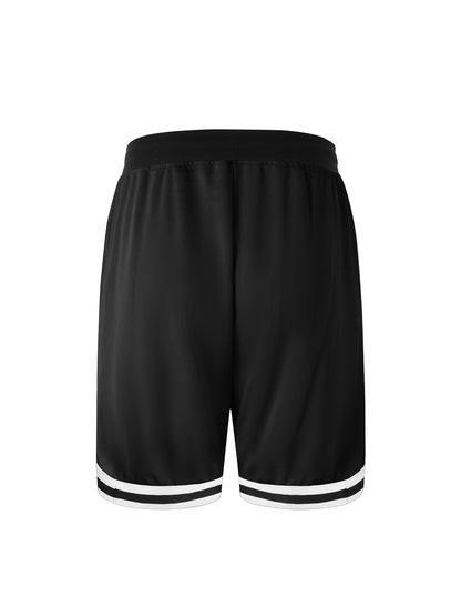 Men's Black + Red + White + Yellow + Green + Khaki Polyester Shorts - product view 6