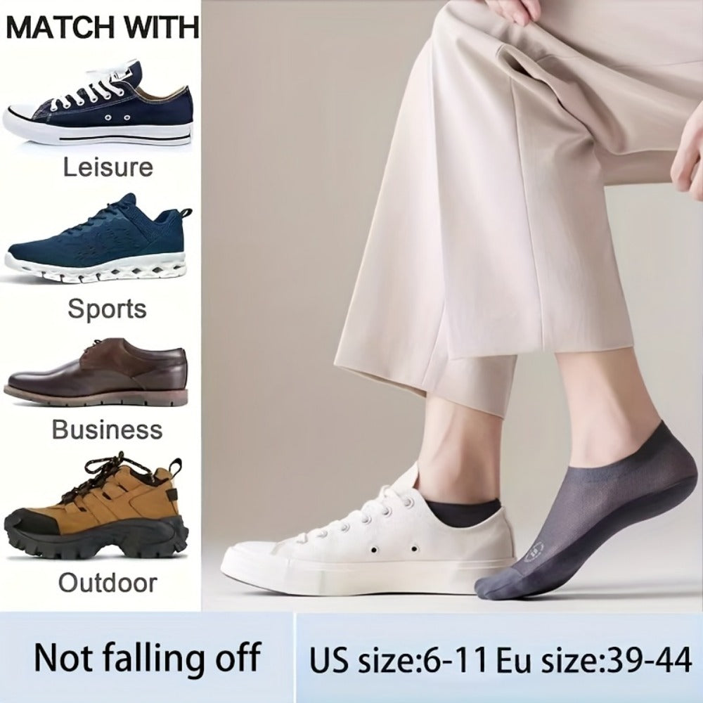 Men's Lace Detail Ankle Socks - 6-Pair Pack