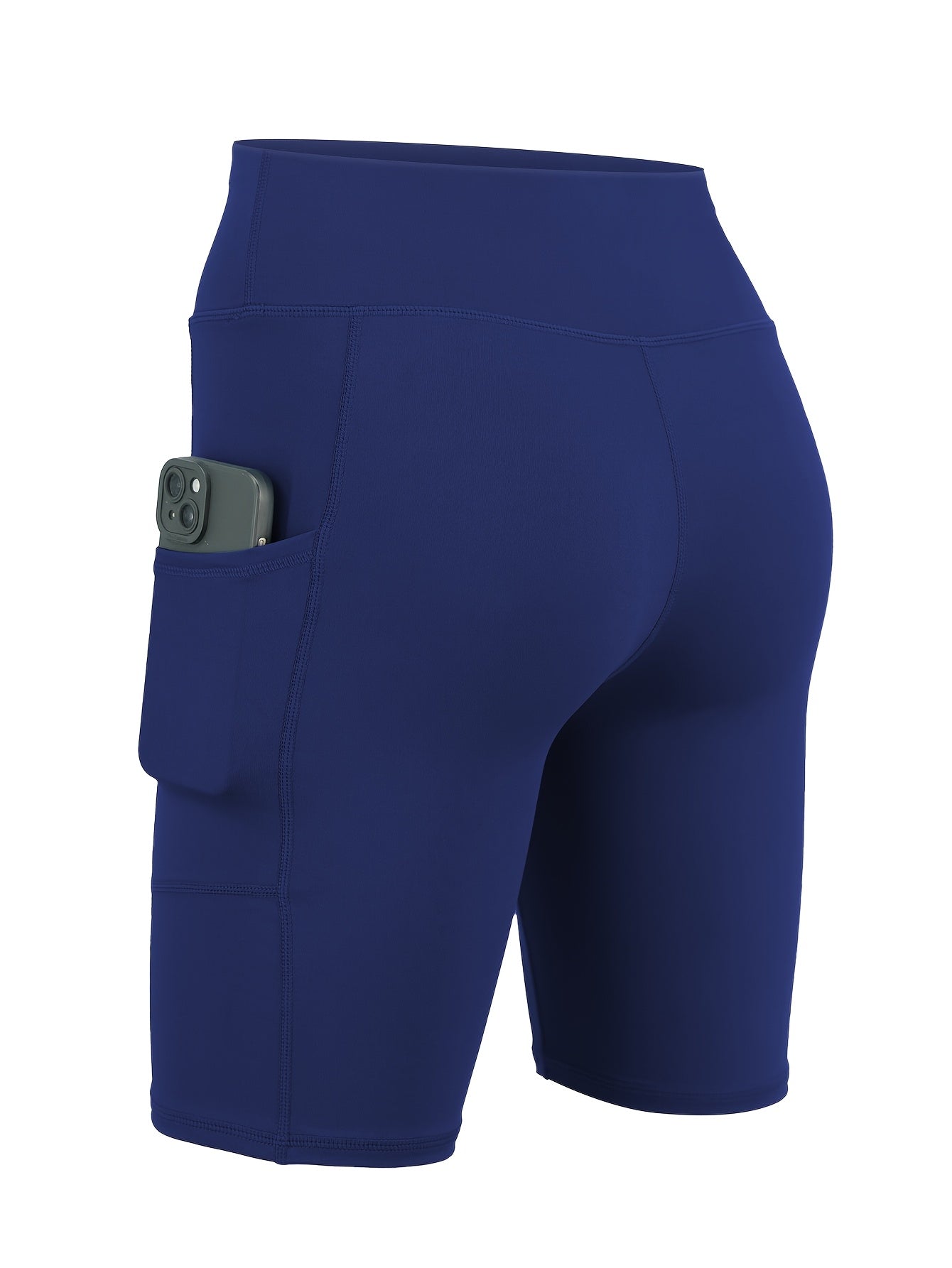 6-pack Large Size Sport Shorts For Women, Fashionable Casual Shorts, High-waist High-stretch Yoga Shorts, 5-inch Shorts With Phone Pocket
