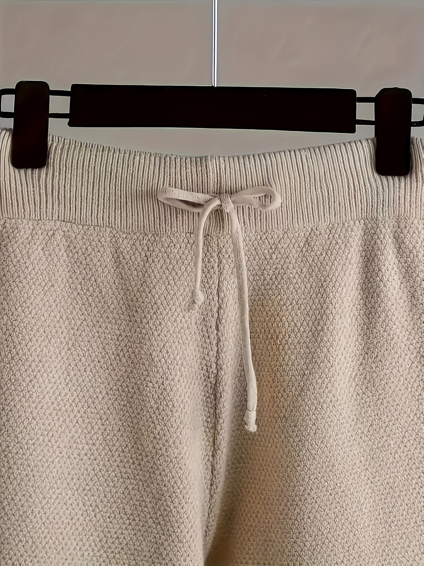 Ladies' Autumn And Winter New Sweater Fashion Two-piece Set: Unique Pattern Round Neck Drop Shoulder Long Sleeve Pullover + Straight Wide Leg Pants Combination, Loose And Casual Series