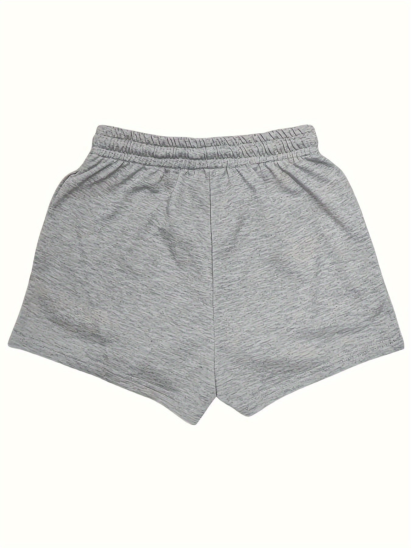 CharmGlow Summer Casual y Solid-color Drawstring High-waisted Women's Shorts