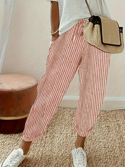 Two-Pack - Color Striped Casual Nine-Pants