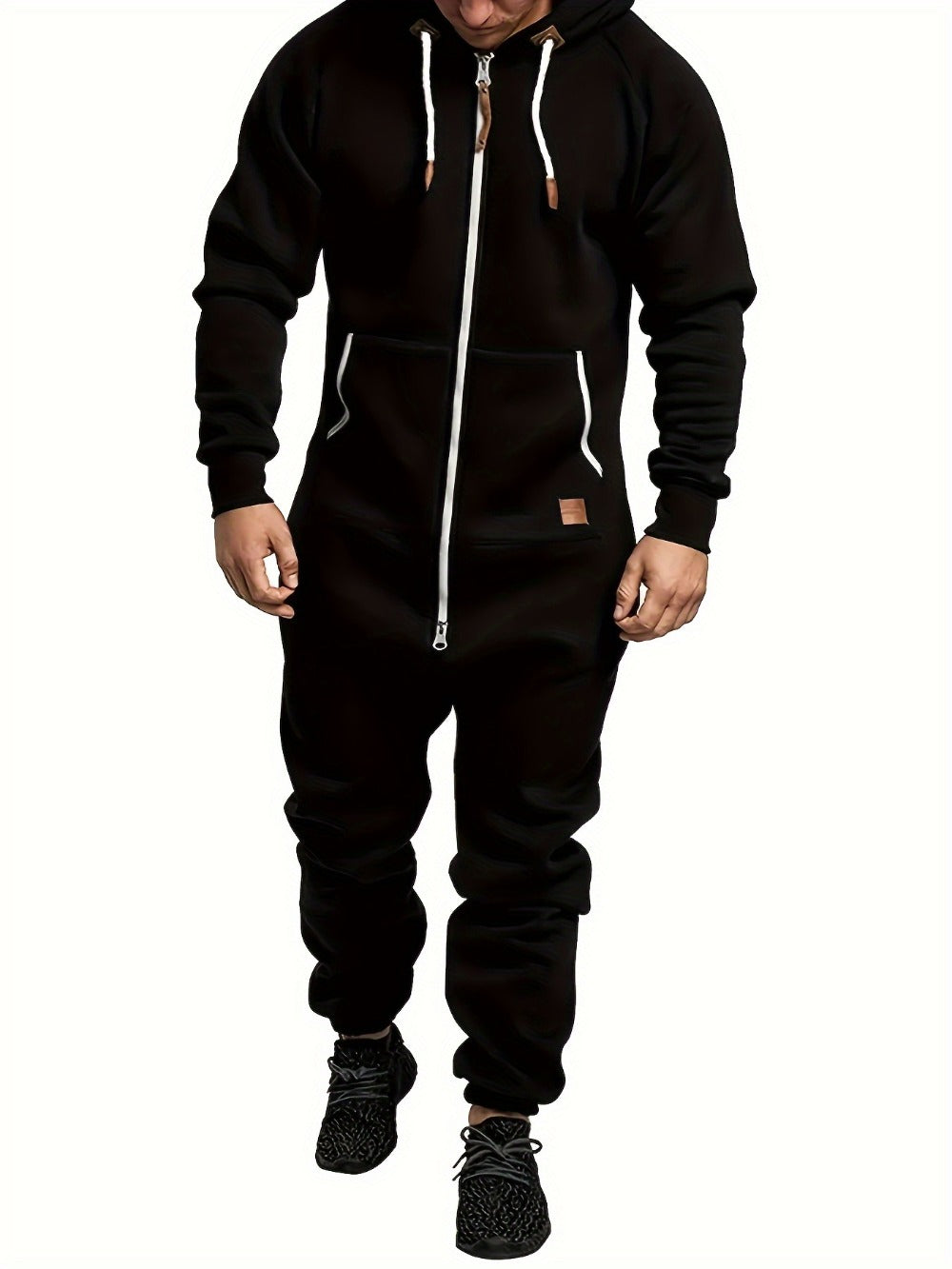 Men's Hooded Coveralls - Full-Zip One-Piece Design Style 3109