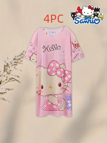 Peach Polyester Short-Sleeve Pants - product view 7