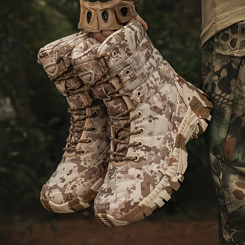 YTAT Men'S Light Motorcycle Combat Boots Hunting Shoes Camouflage Lightweight Hiking Shoes