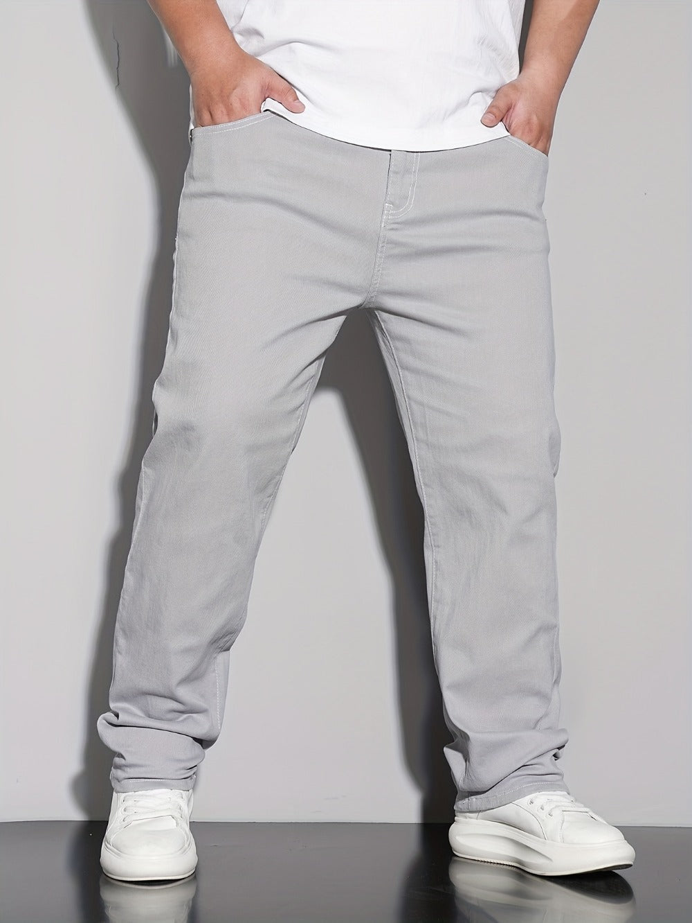 Men's Straight Leg Jeans - Black Denim Clean Finish Weekend 523045