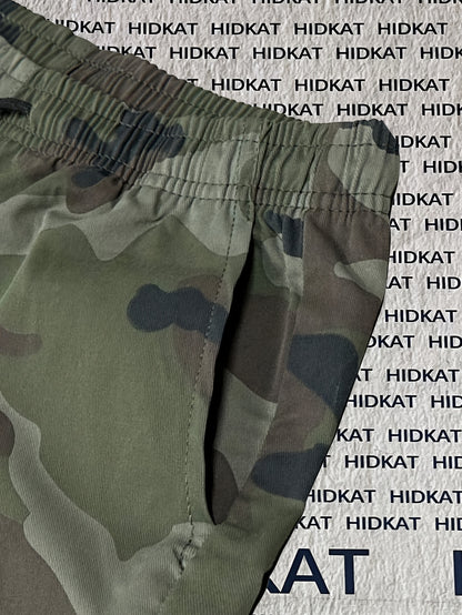 Women's Camo Cargo Pants Summer Lightweight Breathable Outdoor Casual Long Pants with Adjustable Elastic Waistband