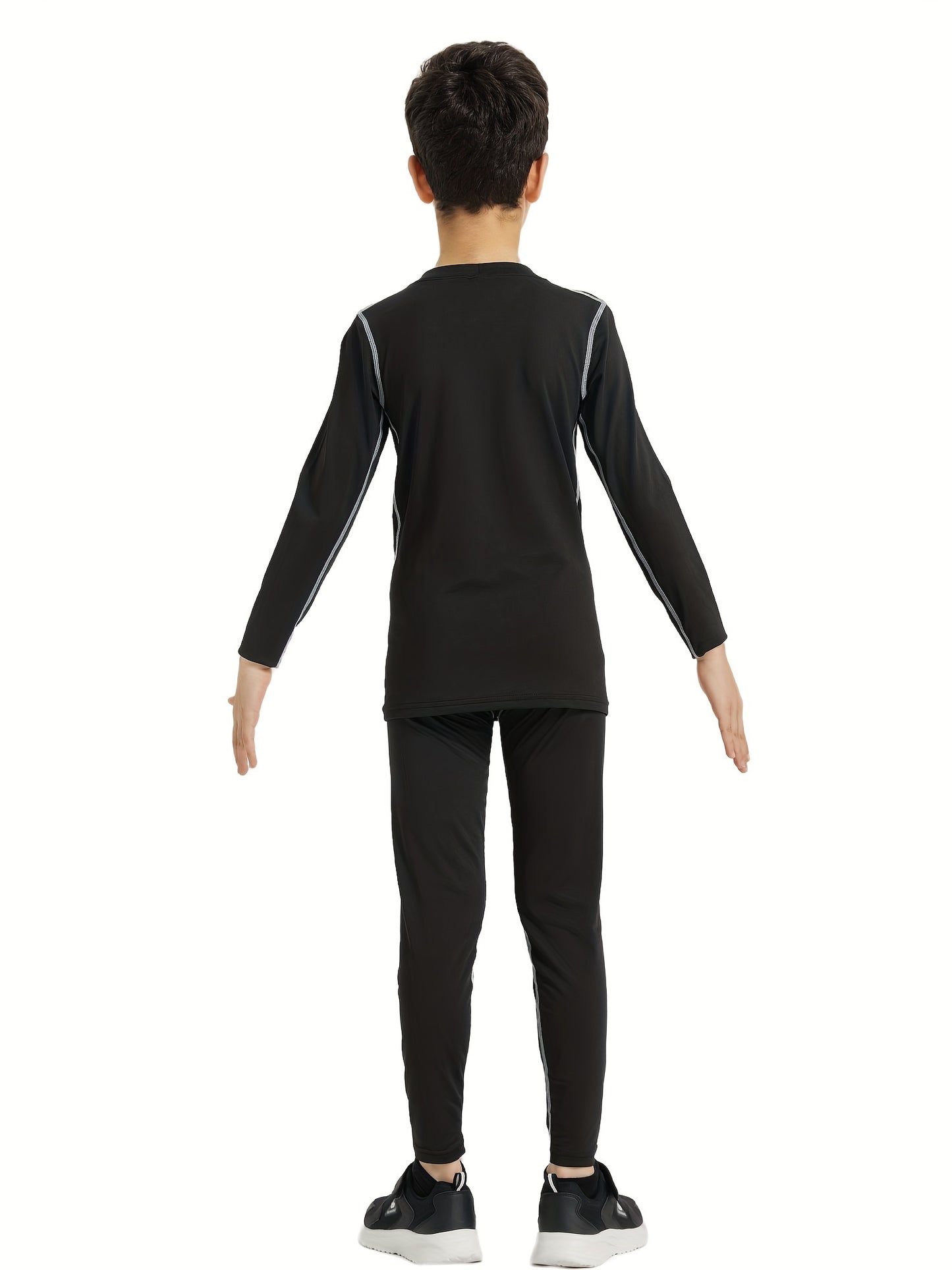 Boys' Sports Compression Set 2pcs Youngsters's Warm Underwear, Perfect for Outdoor