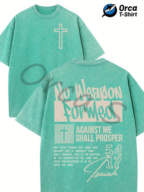 Religious Theme, Pattern Printed Street Style Washed T-Shirt 230G Orca BBB Brand, Suitable for Leisure, Outdoor Going Out, Party Activities, Holidays, Gifts And Other Scenes