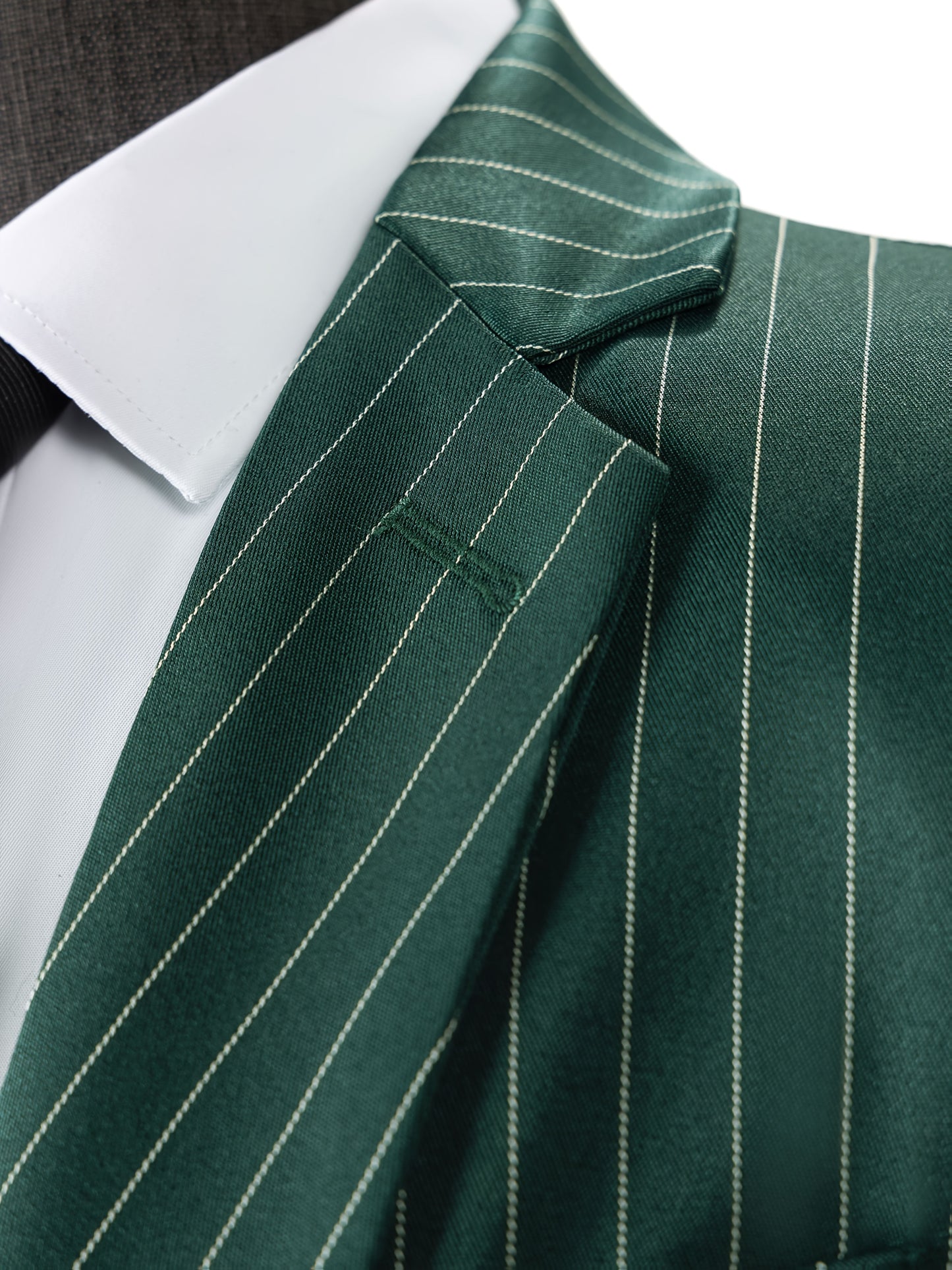 [New Men's 3pcs Suits] 3pcs New Men's Suits - Vertical Striped Suit Jackets, Vests, Pants - Two-button, Suitable for Weddings, Business Banquets, Parties, Daily Wear Valentines Gifts for Men