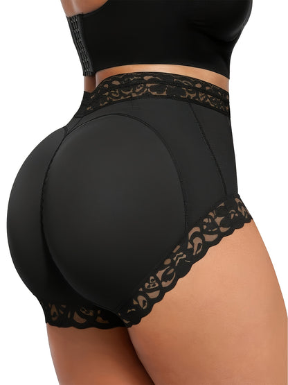 1pc High-waisted Shaping Thong With Seamless Construction, Machine Washable, Non-rolling And Non-slip Cuffs