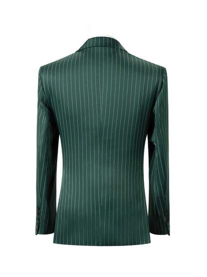 [New Men's 3pcs Suits] 3pcs New Men's Suits - Vertical Striped Suit Jackets, Vests, Pants - Two-button, Suitable for Weddings, Business Banquets, Parties, Daily Wear Valentines Gifts for Men