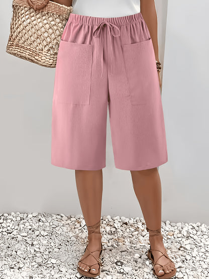Women's Casual Shorts, Standard Size, Vacation Style Beach Shorts, Summer.