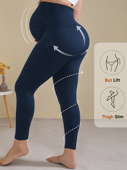 Black Knit High-Waist Leggings - product view 17