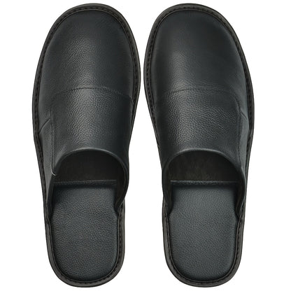 Spring Autumn Summer Leather Slippers Homes in Indoor Slipper Spring Autumn Summer Men Women Elderly Non-Slip Casual Single Slides Shoes