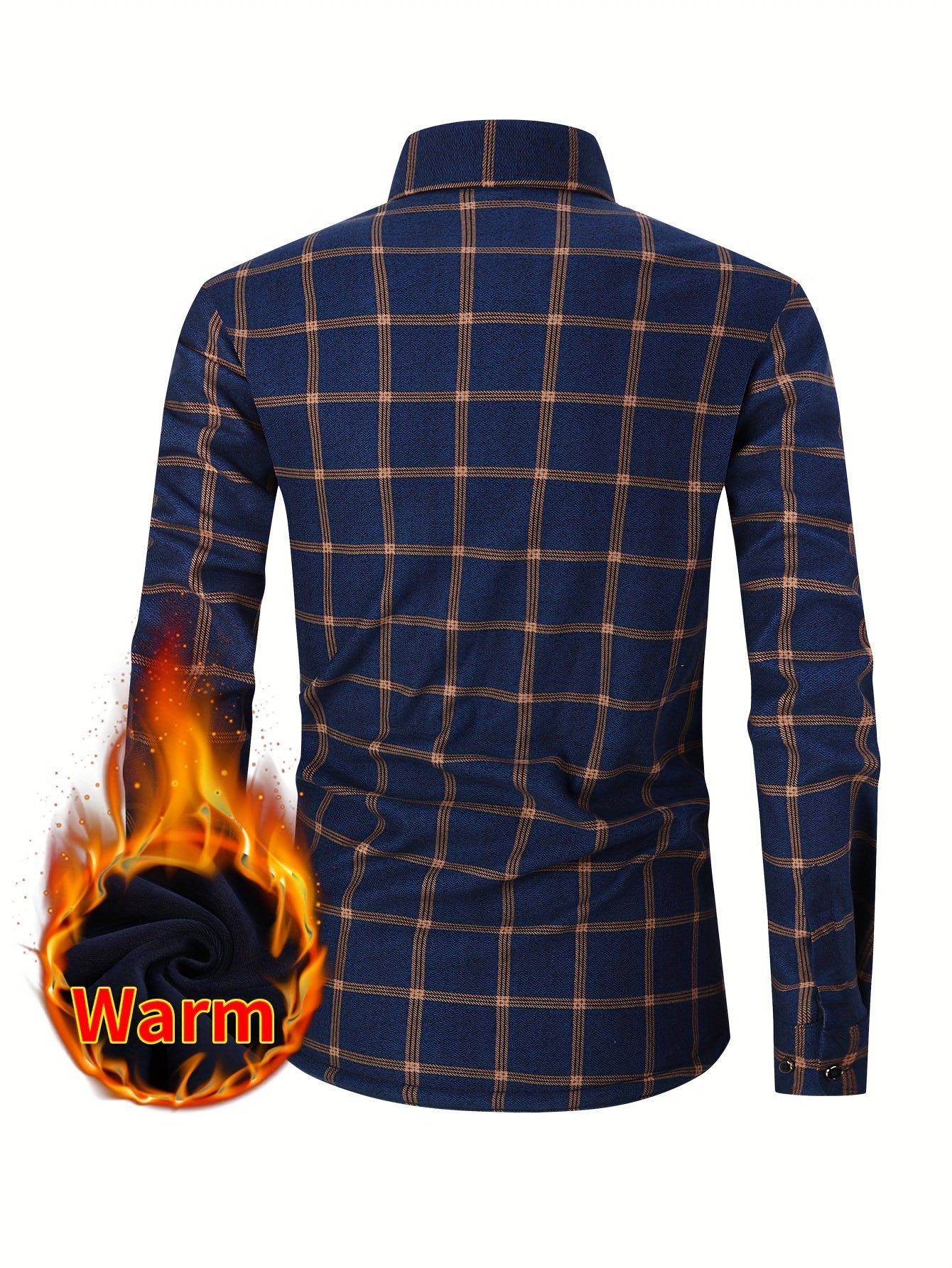 Men's Orange Polyester Long-Sleeve Jacket - product view 14