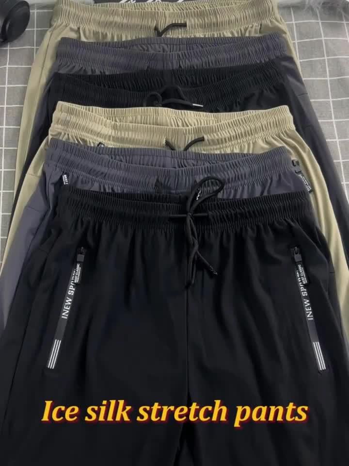 Men's Summer High Elasticity Casual Sports Shorts with Drawstring Waist & Zipper Pockets - Moisture-Wicking, Breathable Fabric, Printed Design for Gym, Outdoor, Leisure & Daily Wear, Smooth Comfortable Fit