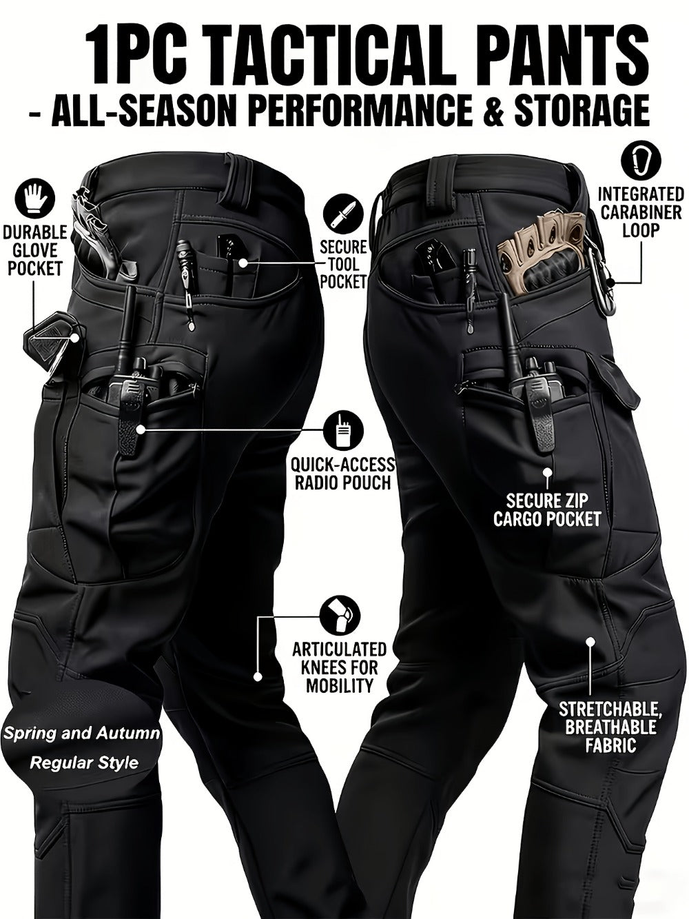 Men's Cargo Pants - Quick Dry With Pockets Weekend Style 426405