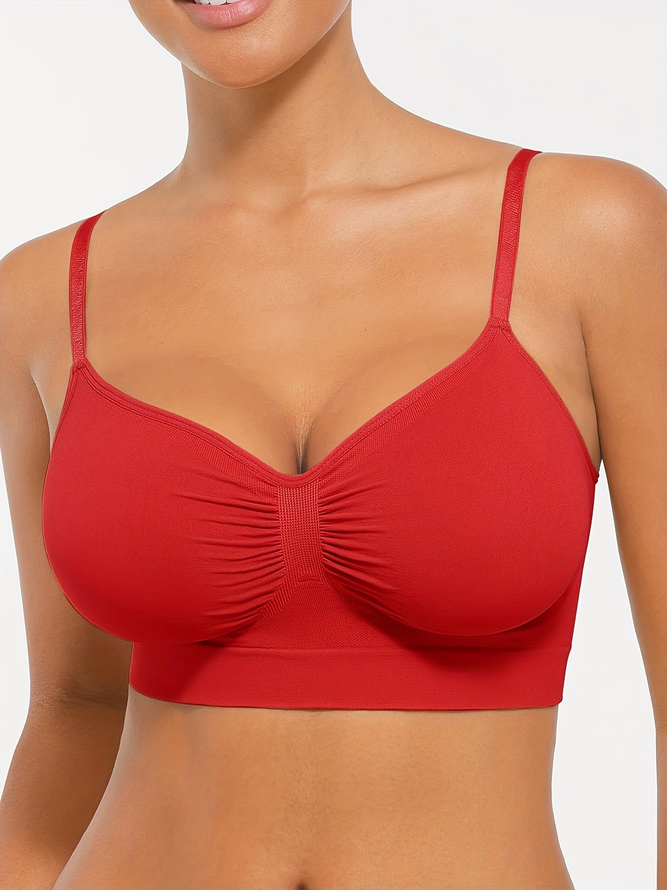 Plus Size Seamless Bra for Women Push-Up Breathable Back Control Bra
