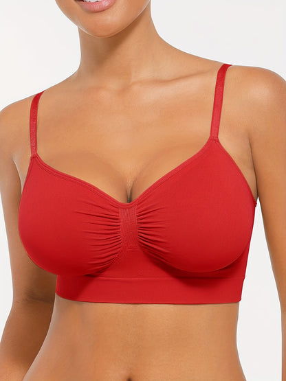 Plus Size Seamless Bra for Women Push-Up Breathable Back Control Bra