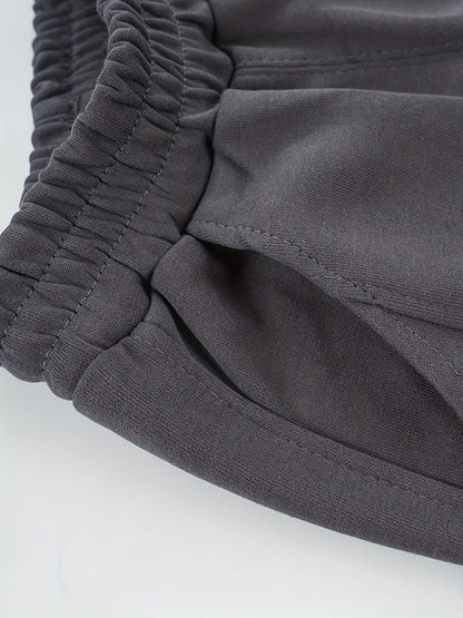 Wwowoniao Boys' Relaxed Fit Jogger Pants Made from a Featuring an Alphabet Design, Slightly Stretchy Knit Material, Equipped with Pockets, Suitable for Spring And Fall, Composed of 58% And 42% Polyester, Ideal for Outdoor Activities