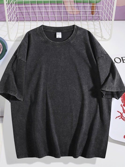 Unisex Vintage Street T-Shirts Featuring Prints on Both Sides. These T-Shirts Have Unique Designs, Made from Heavyweight 230G Pure, Are Pre-Washed, Have a Drop-Shoulder Cut