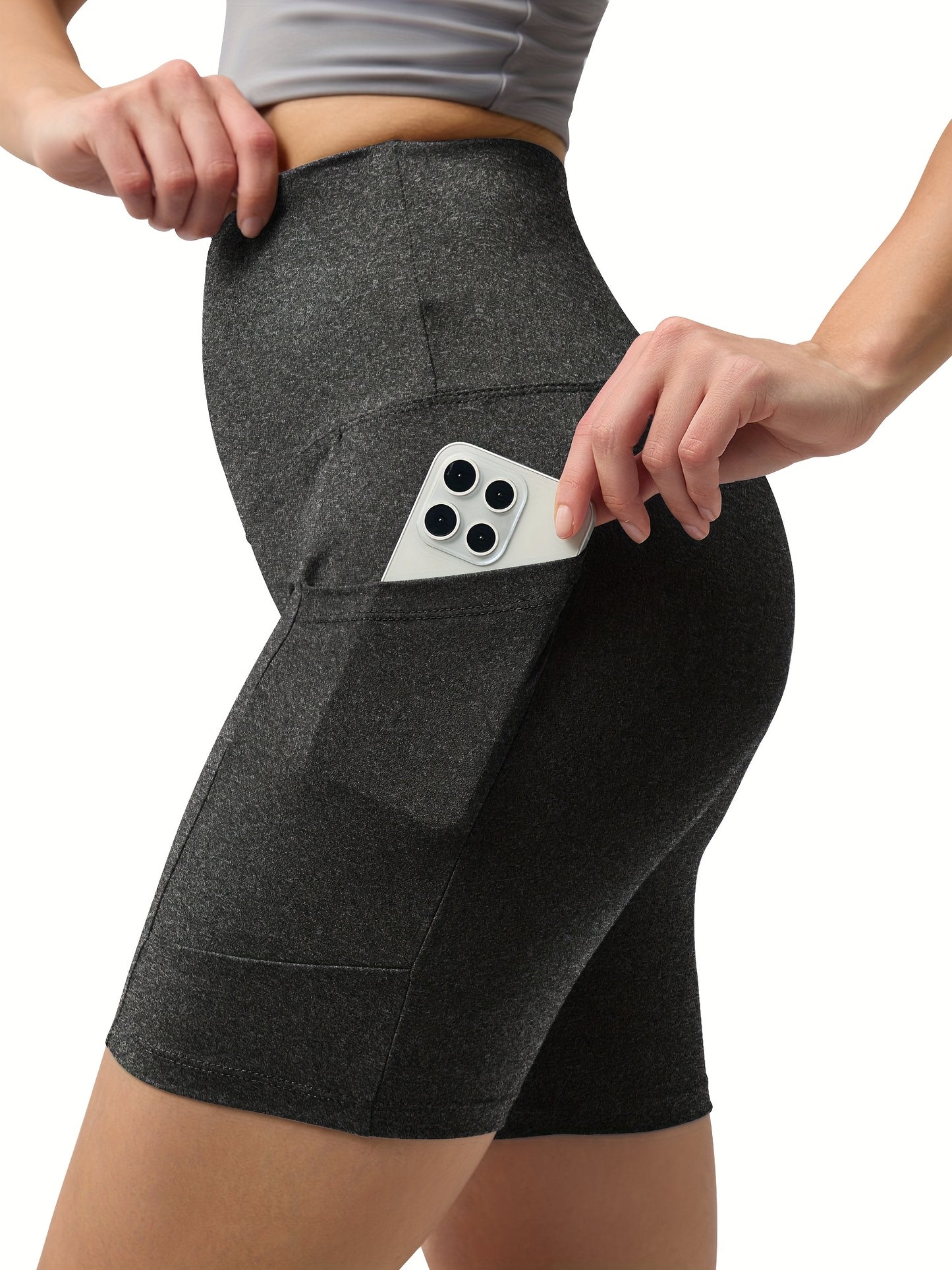 1pc Summer Women'S Yoga Shorts, Women'S Cycling Shorts, Quick Drying Sports Shorts, High Stretch Running And Fitness Shorts, Suitable For Yoga Pilates