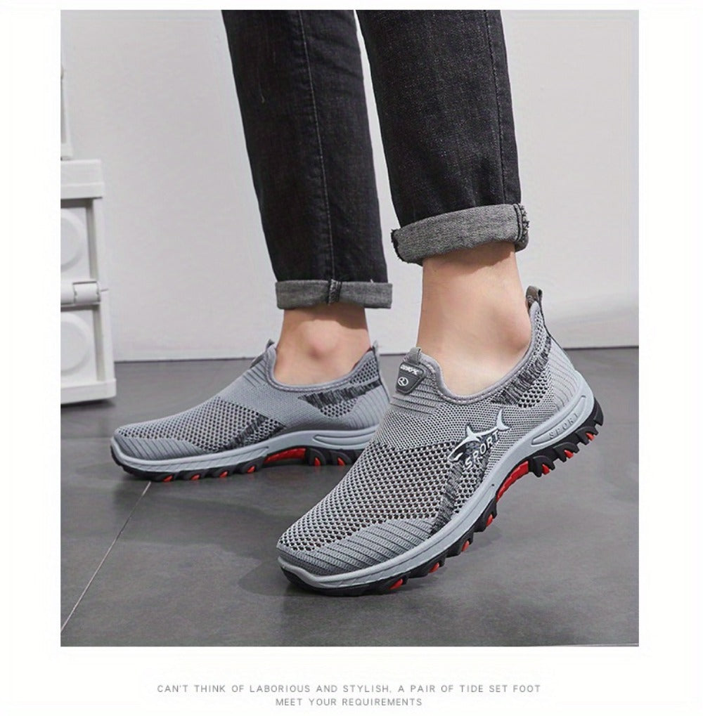 Men's Athletic Shoes - Breathable Comfort & Slip-On Ease