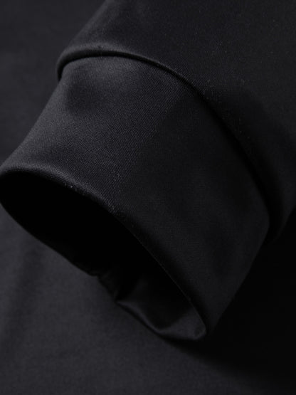 2pcs Set, Discount, Black Vintage Letter Print, Men's 2pcs Set, Casual Crew Neck Long Sleeve Hoodie and Sweatpants Set, Suitable for Winter and Autumn, Sportswear Set