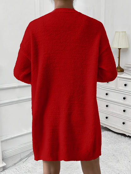 Women's Casual Warm Lounge Set, Cozy Long Sleeve Cardigan & V Neck Tank Top & Shorts, Soft Relaxing Home Outfit, Comfort Wear for Fall & Winter