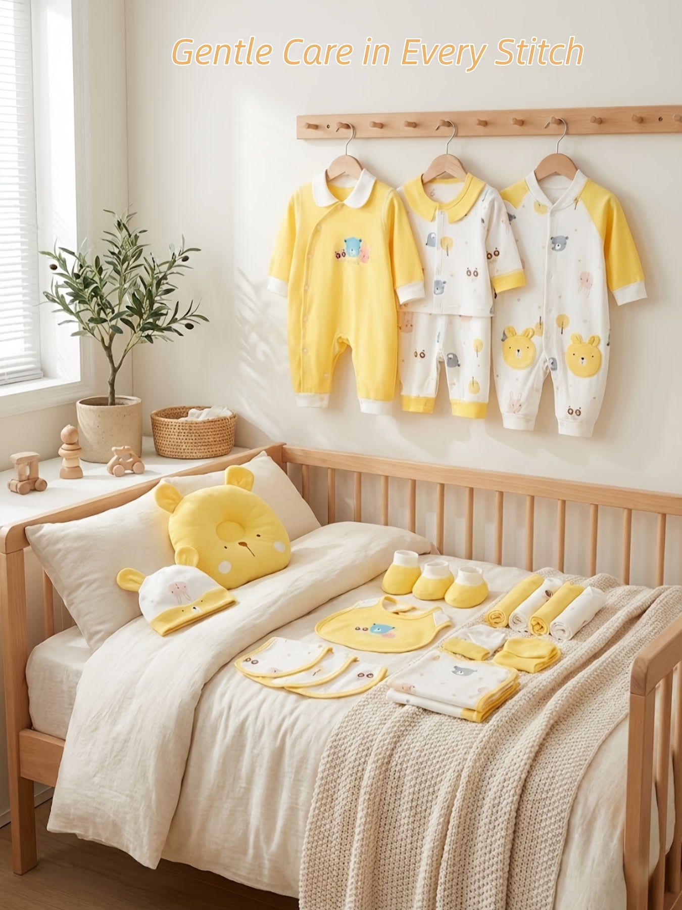 Baby Boy Clothes + Baby Items, Newborn Daily Necessities Complete Set, 0-3 Months, Total 22pcs, 3 Sets Of Clothes +Swaddle Blanket+ Hat + Hand And Foot Covers, Full Moon Summer Long Sleeve Set, Baby Romper, Local Warehouse, Baby Shower Gift
