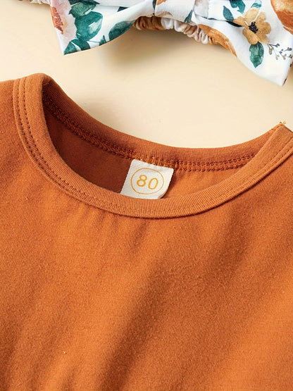 Toddler Baby Girl Halloween Outfits Long Sleeve Pumpkin Print Shirt Pants Baby Girl Thanksgiving Fall Clothes, Perfect for Outdoor