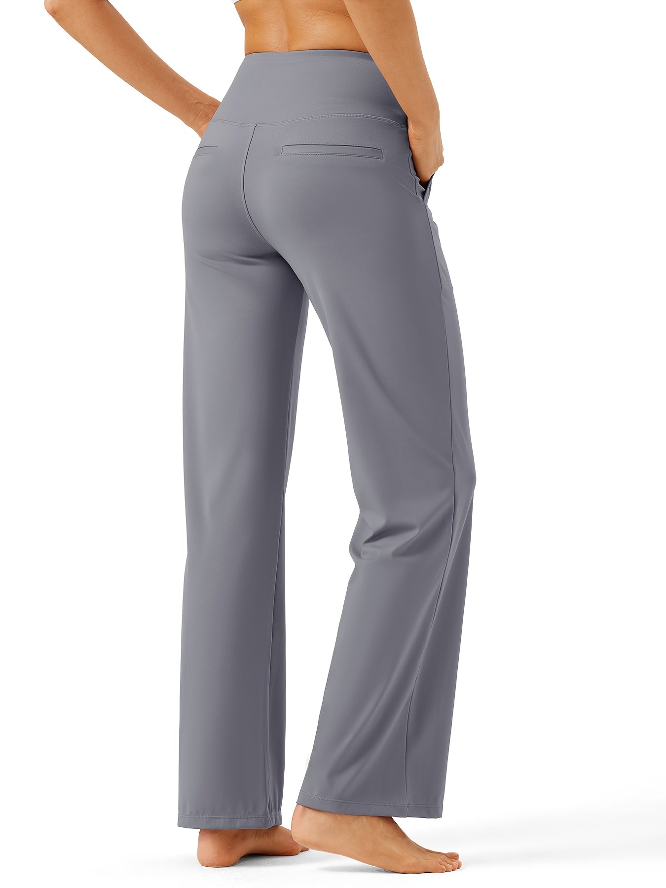 High-Waisted Loose-Fitting Yoga Pants for Women, Designed for Casual Workouts And Featuring Pockets