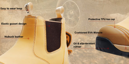 Men's Work & Safety Boots - Steel Toe Protection & Puncture Resistant 391205