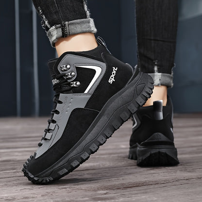 Men's Black Khaki Striped Graphic Shoes - product view 5