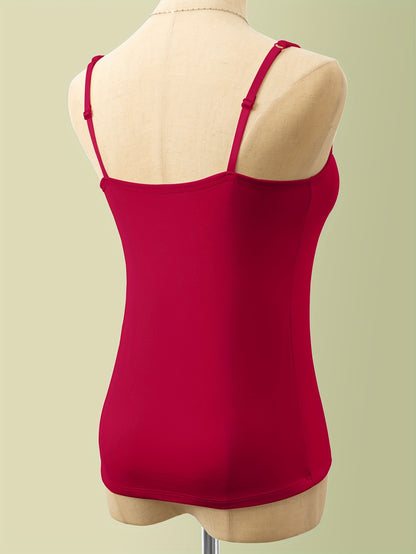 Women'S One-Piece Summer Loungewear Featuring Integrated Bra Padding, Camisole Style, Wire-Free