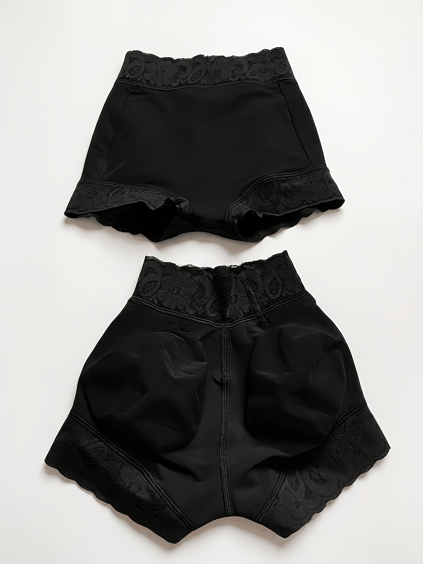 Women's Lace Shapewear Panties with Tummy Control, Butt Lifting Seamless Hip Enhancer Colombian Shaping Curvy Shorts Lace Trimmed Butt Lifting Panty for Women with Flat Tummy And Naturally Lifted Booty