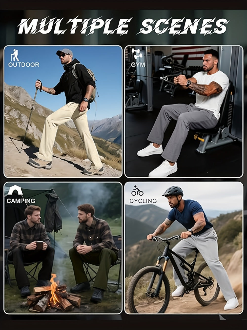 Men's Jogger Pants - Stretch With Pockets Workwear Style 232741