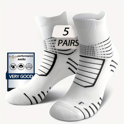 Men's Athletic Ankle Socks - 5-Pair Pack