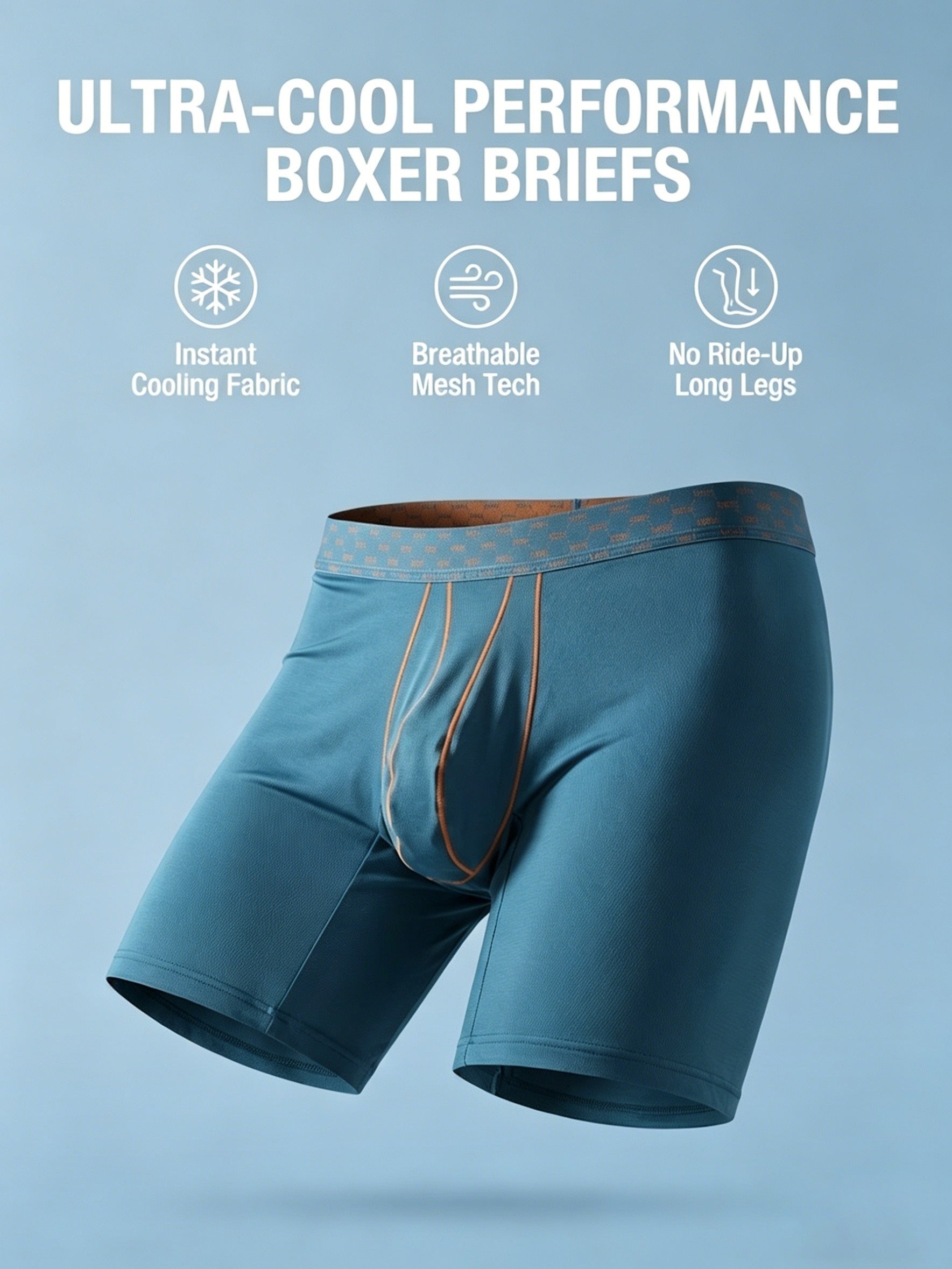 Men's 3pcs Silk Underwear - product view 4